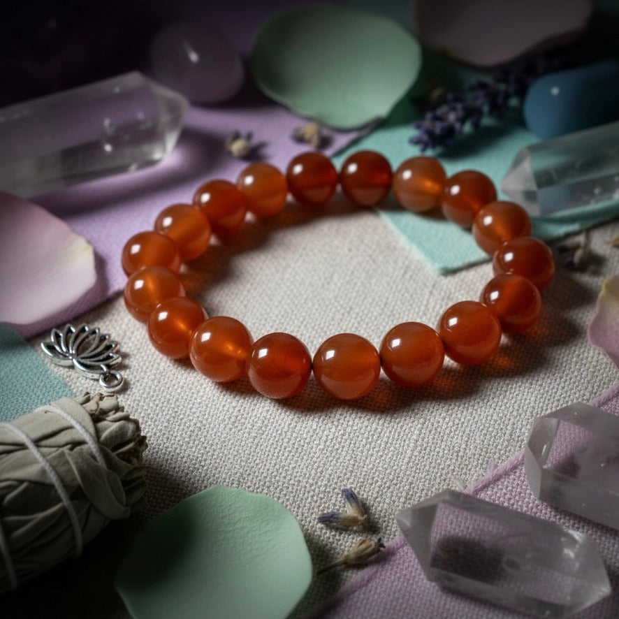 Carnelian Bracelet – Crystal for Motivation & Vitality