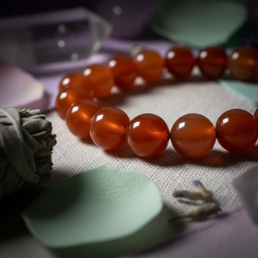 Carnelian Bracelet – Crystal for Motivation & Vitality