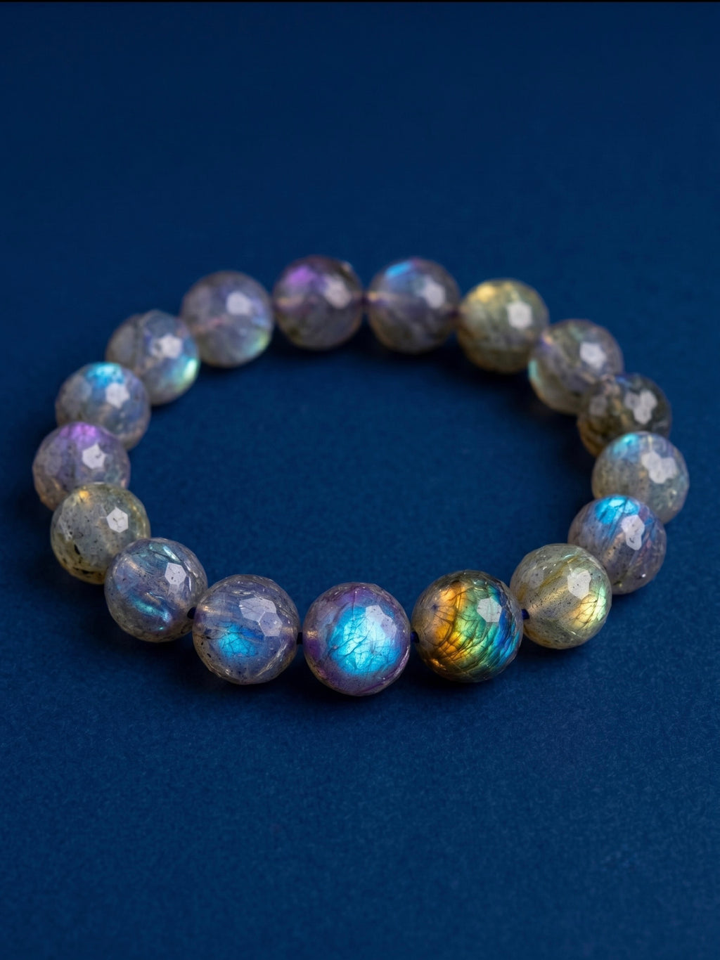 Natural Labradorite Crystal Bracelet – Transformation, Protection & Intuition