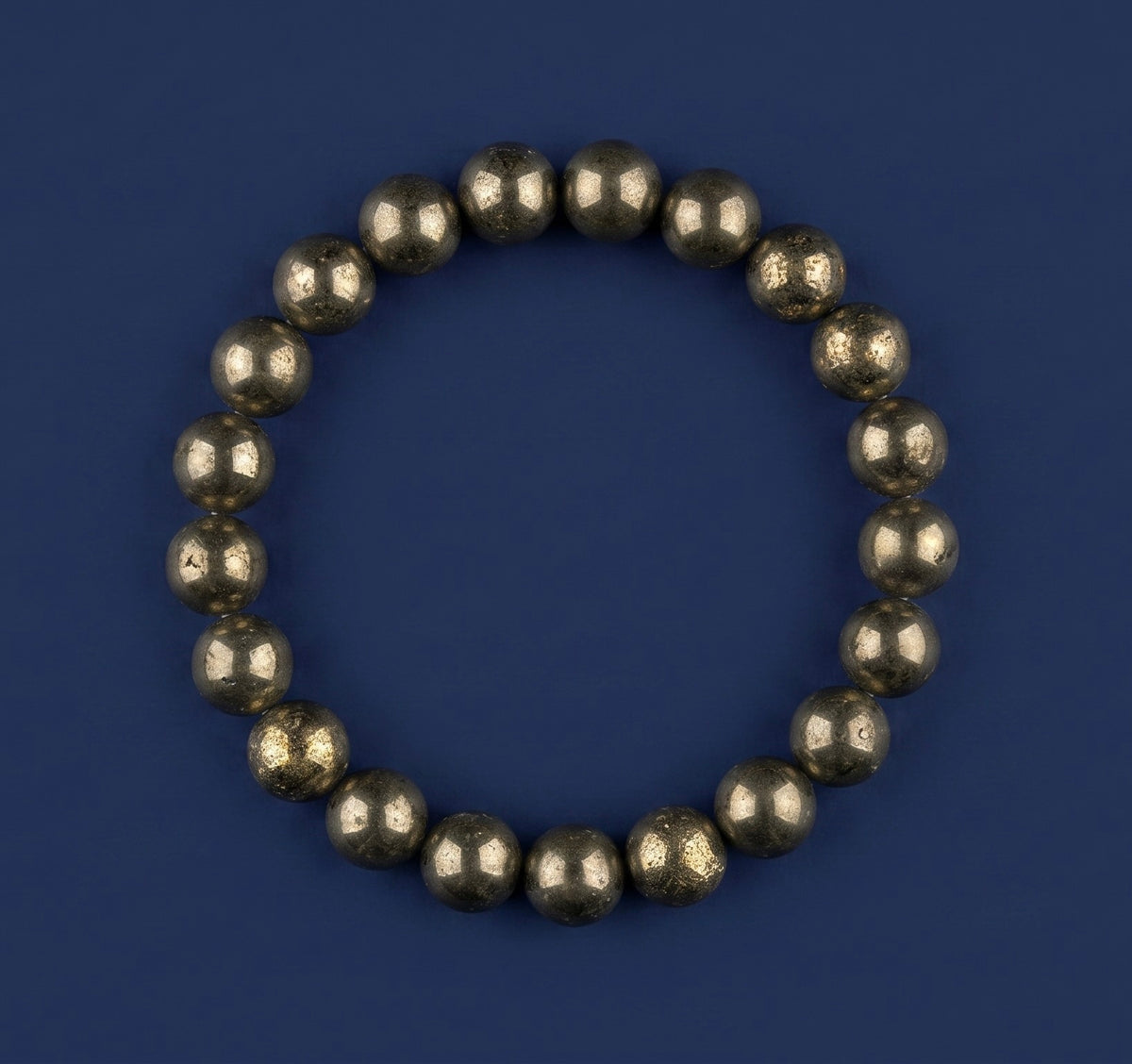 Natural Pyrite Bracelet – Pyrite Beaded Bracelet for Wealth, Success & Protection