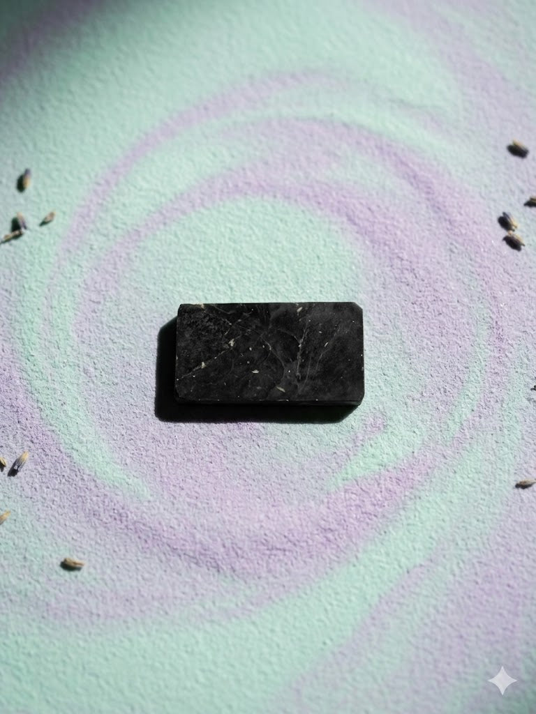 Shungite EMF Protection Plate & Cleansing Chips – Crystal for Purification & Grounding
